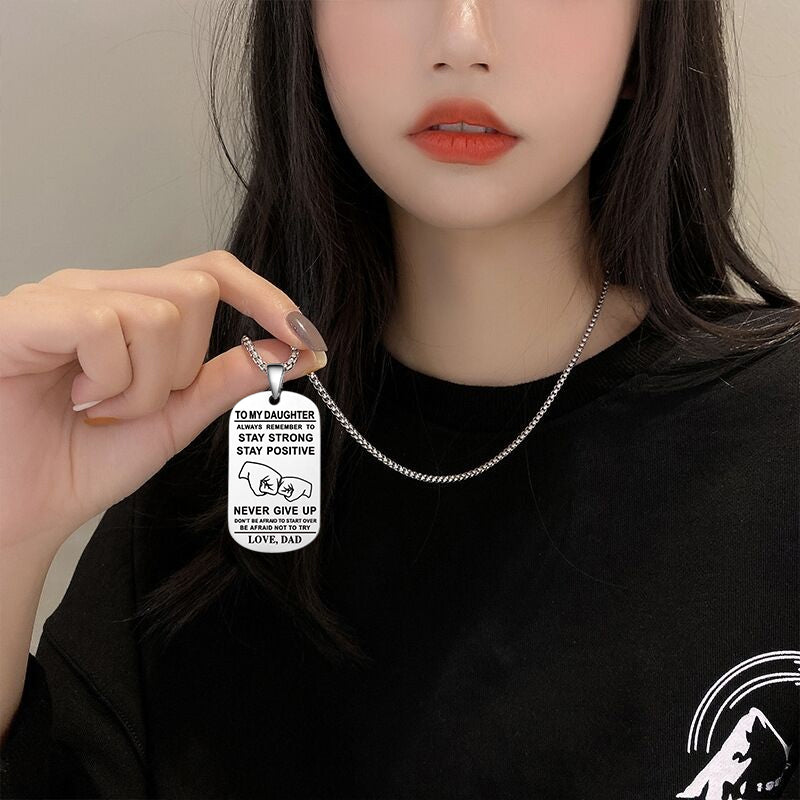 English Alphabet Stainless Steel Necklace