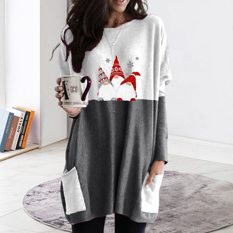Colorblock Pocket Christmas T-Shirt