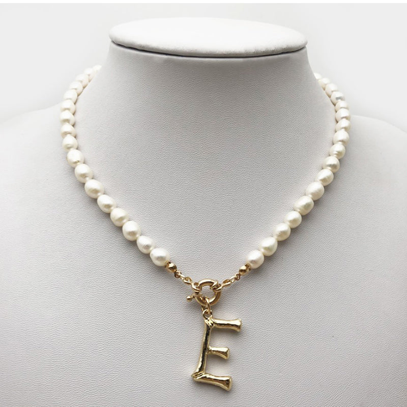 Pearl Necklace With Initials