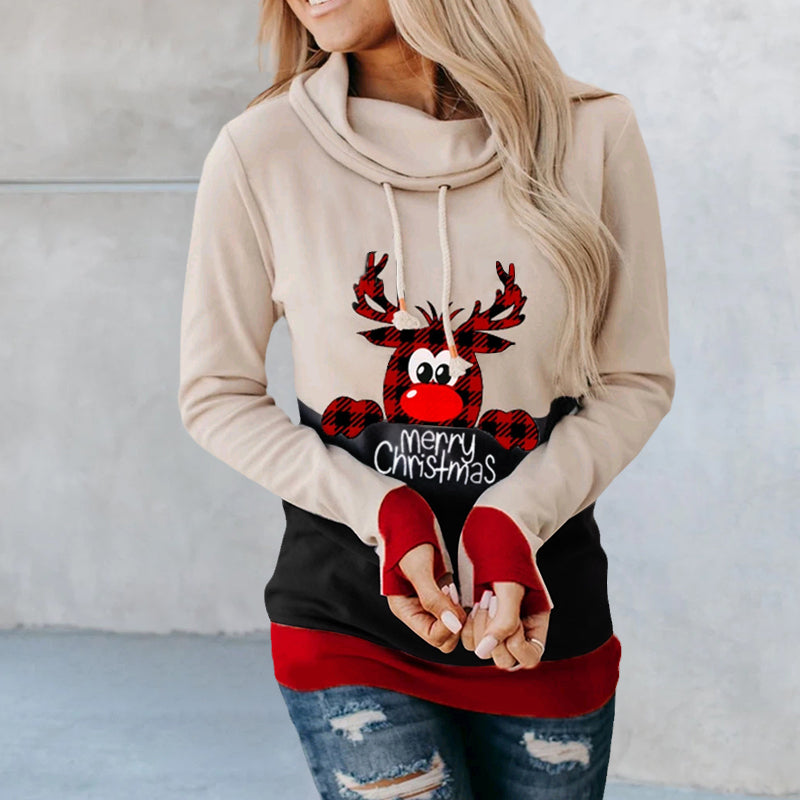 Christmas Patchwork Long Sleeve Sweatshirt