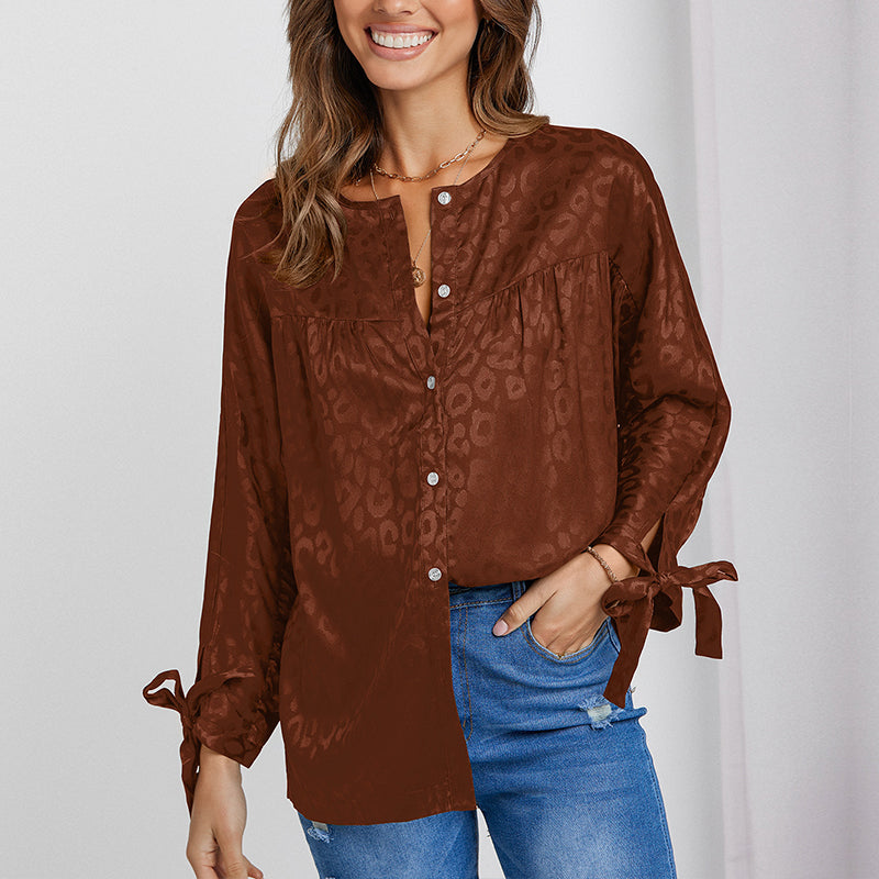 Fashion Casual Crew Neck Print Shirt