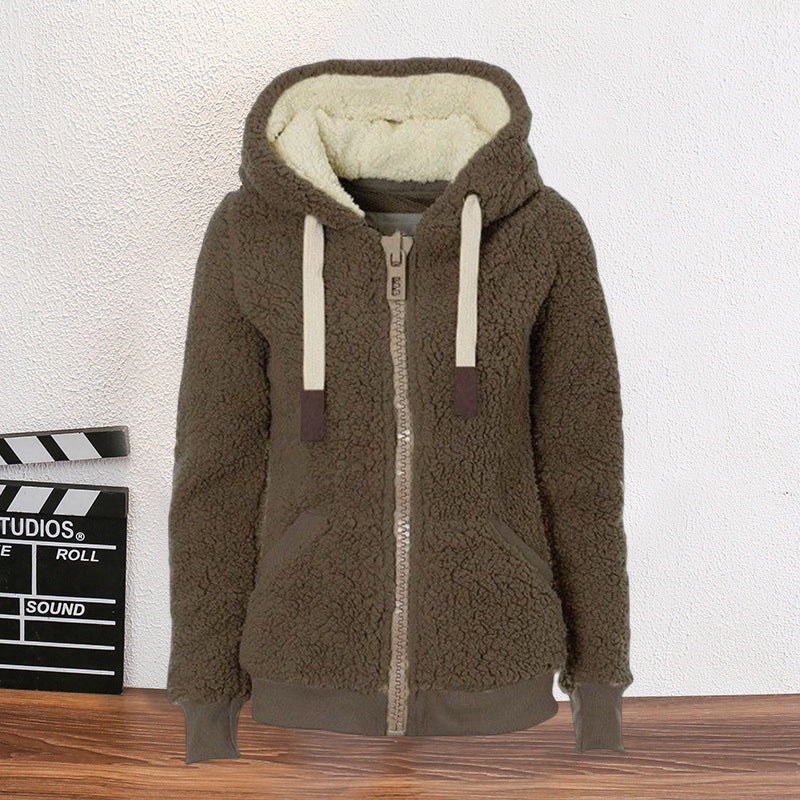 Womens Fuzzy Fleece Jacket