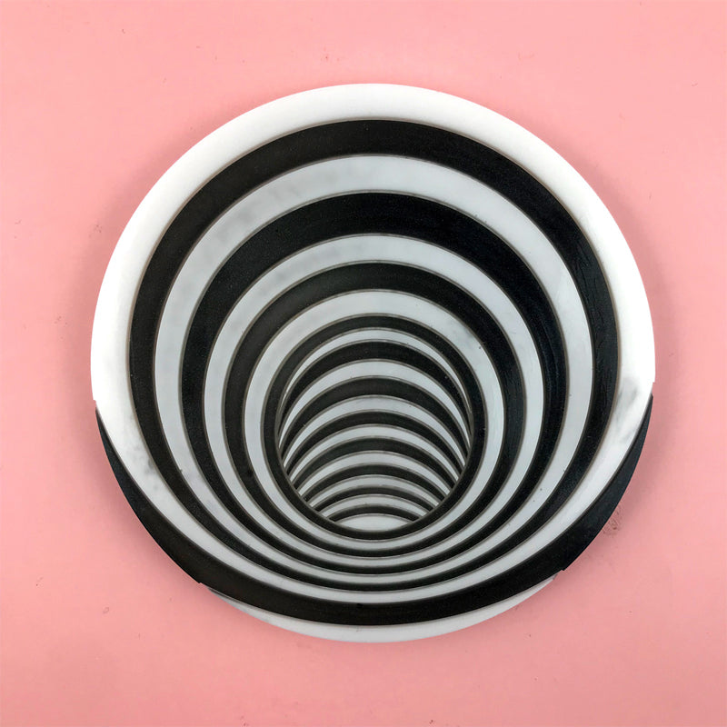 Vision Trap Geometric Spiral Pattern Coaster Molds