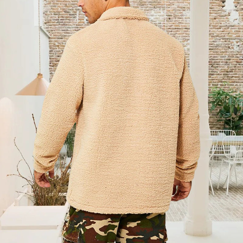 Standing Collar Loose Plush Sweater