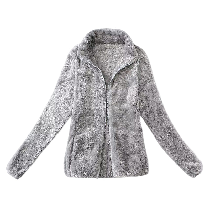 Coral Fleece Stand Collar Jacket