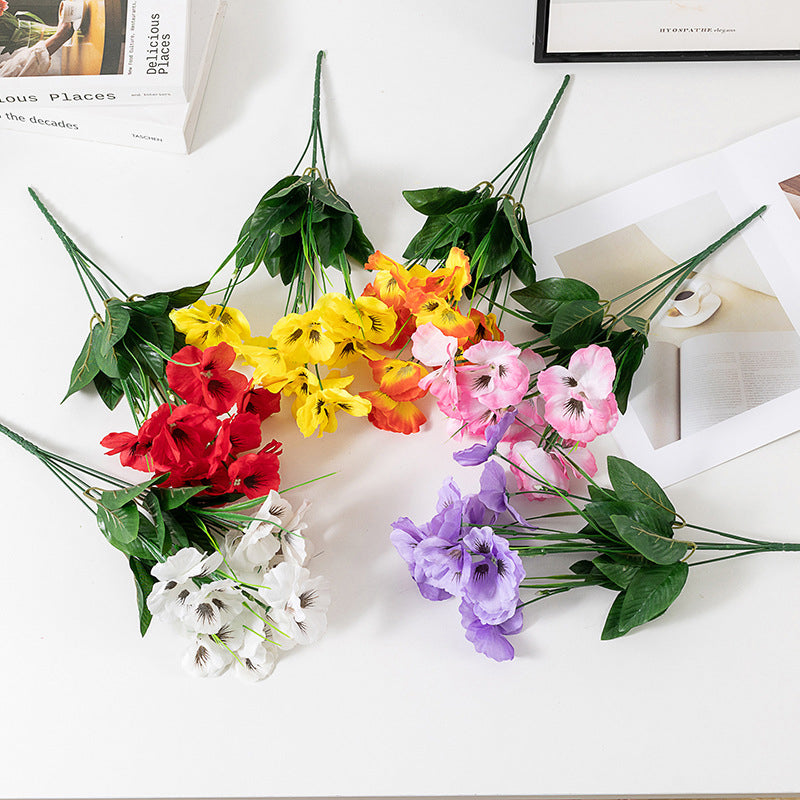 Outdoor Artificial Pansy Flowers