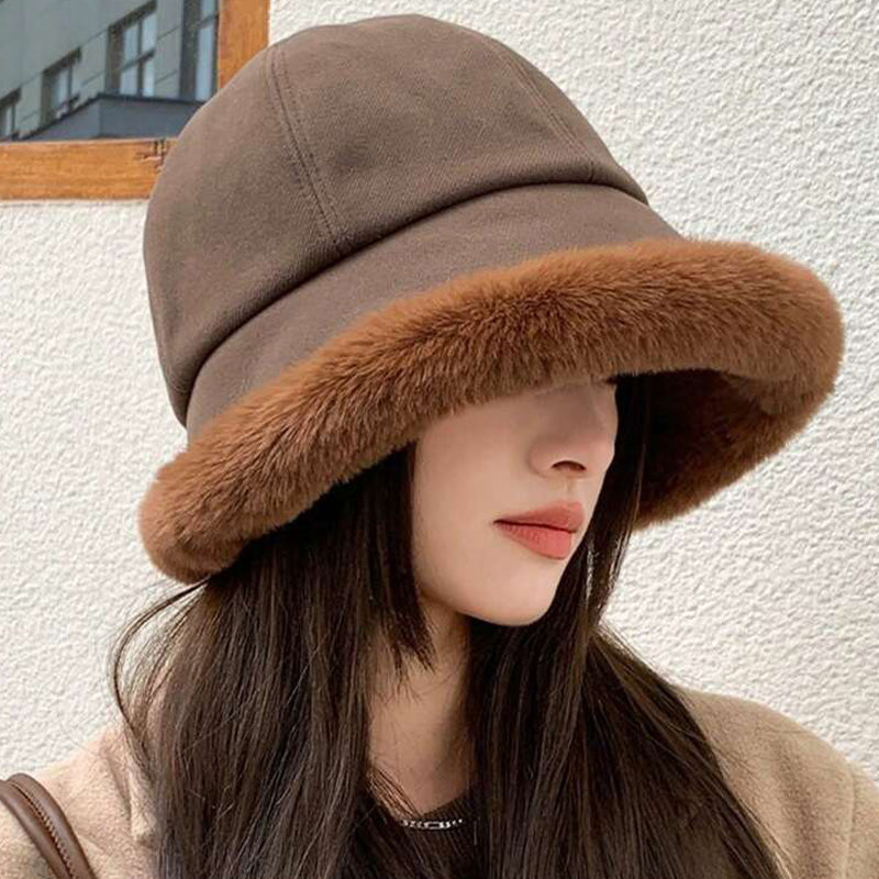 Winter thick plush ear protection hat