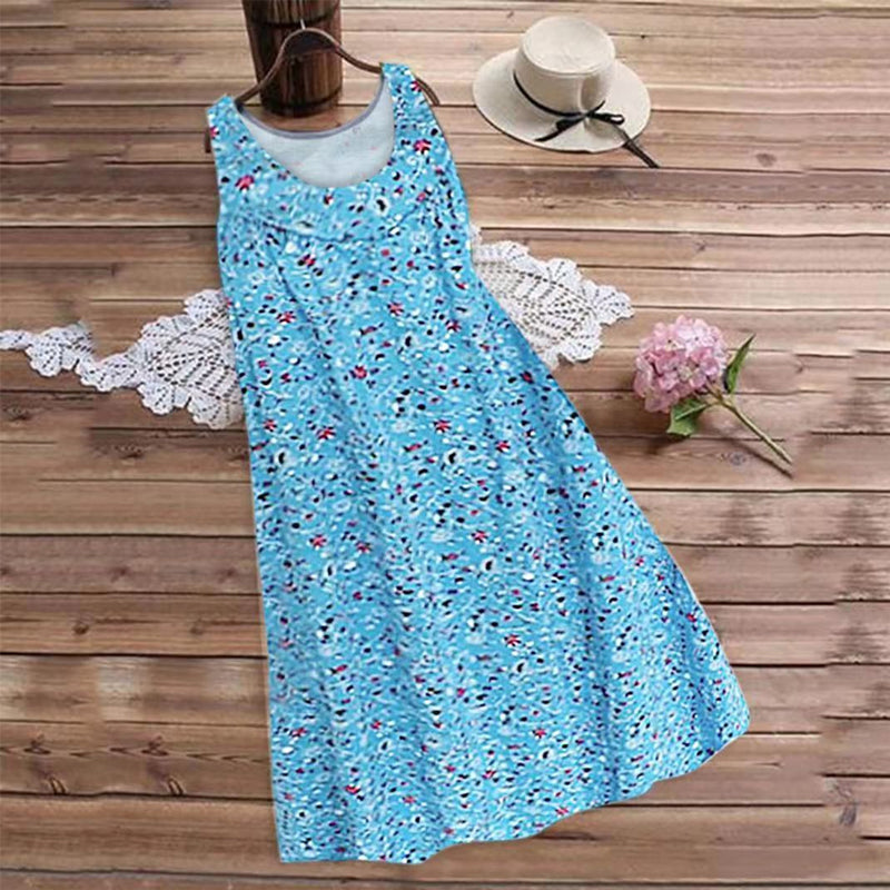 Sleeveless Print Tank Dress