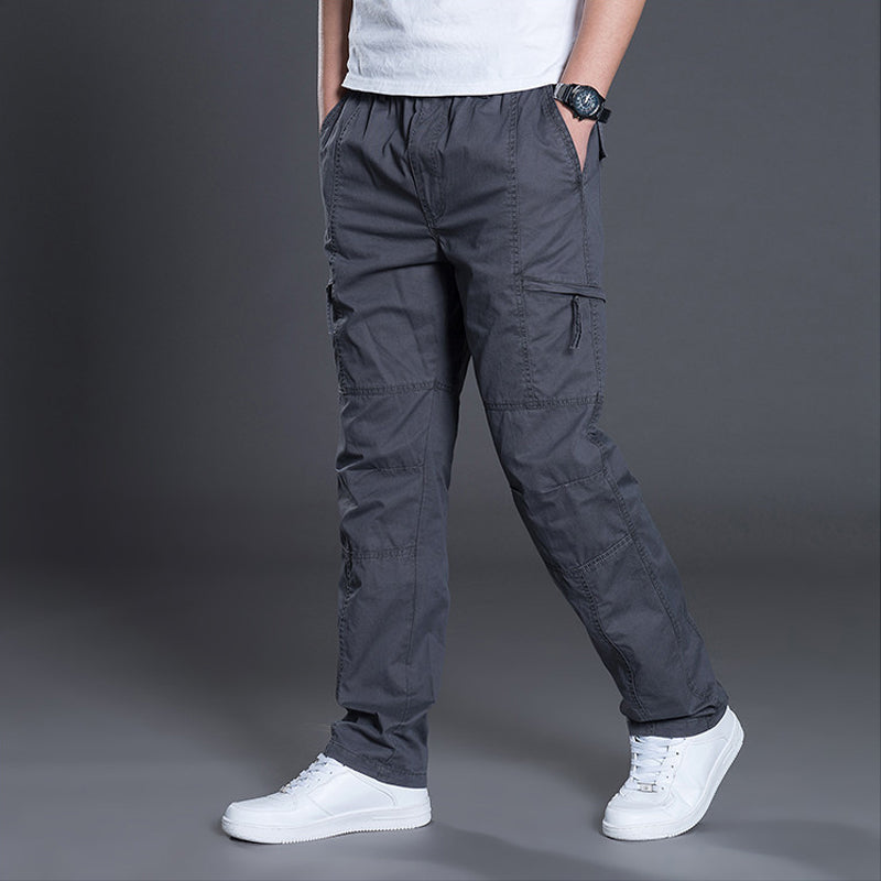 Summer Men's Outdoor Casual Loose Multi-pocket Overalls