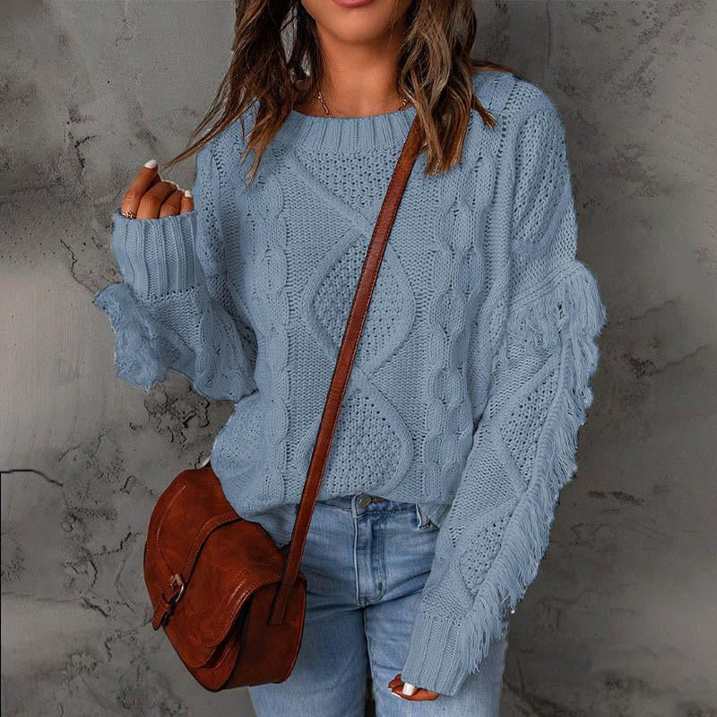 Pullover Crewneck Knit Sweater