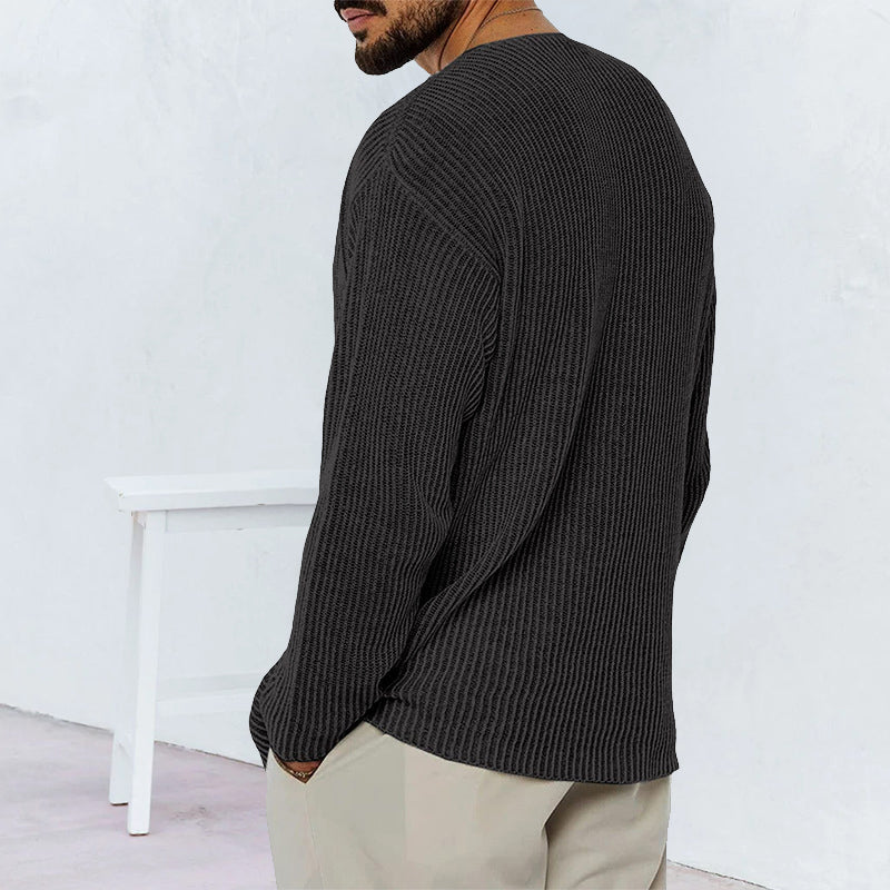 Men's V-neck Long-sleeve Sweater