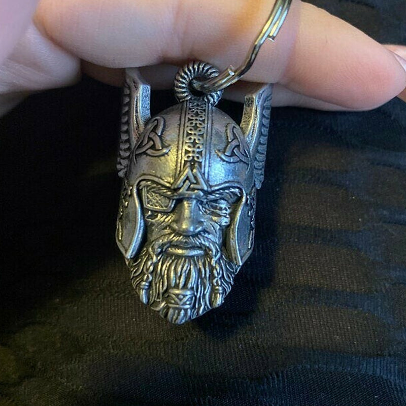 Viking God Guardian Ride Bell Keychain