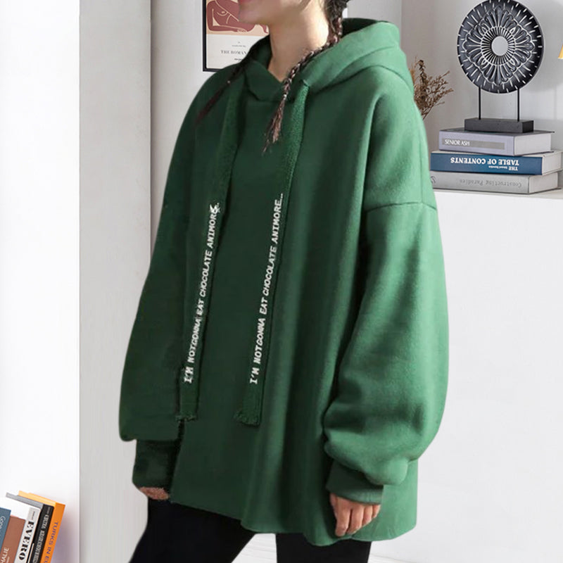 Hooded Letter Sweatshirt