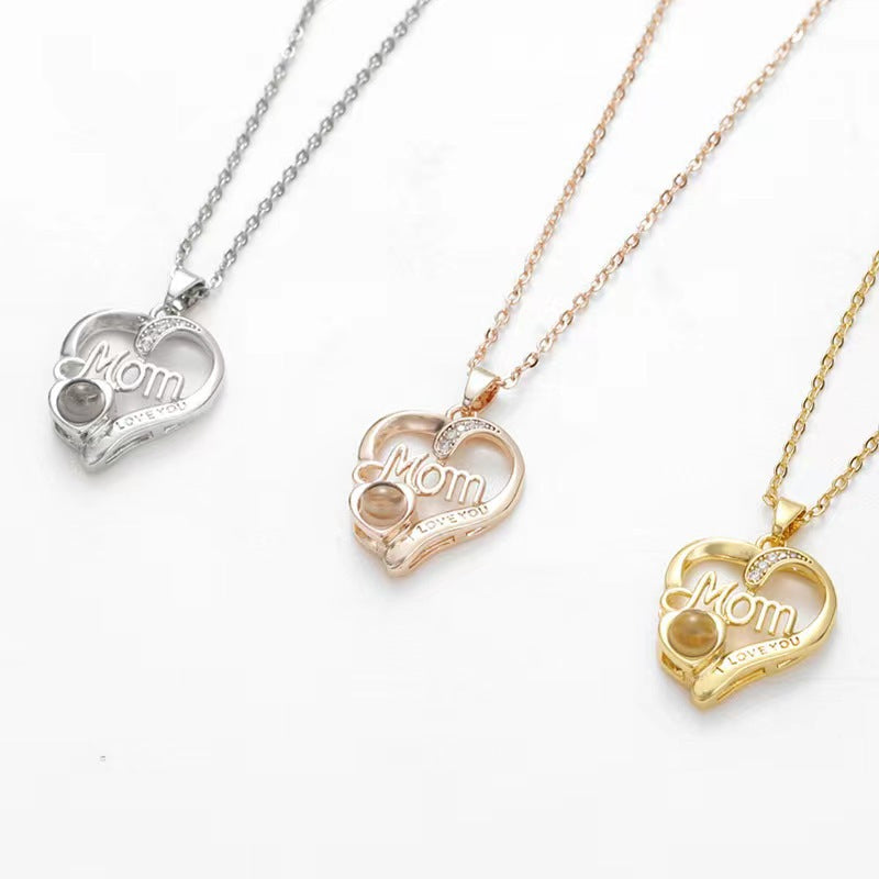 Mother's Day Gift Personalized Photo Projection Necklace