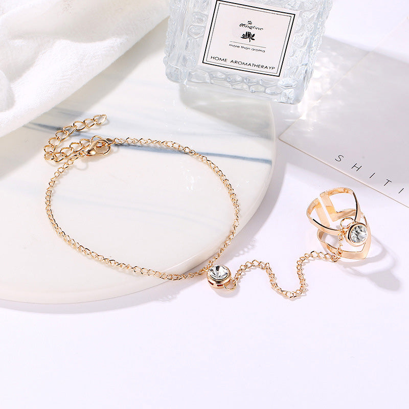 Fashionable Simple Bracelet With Ring