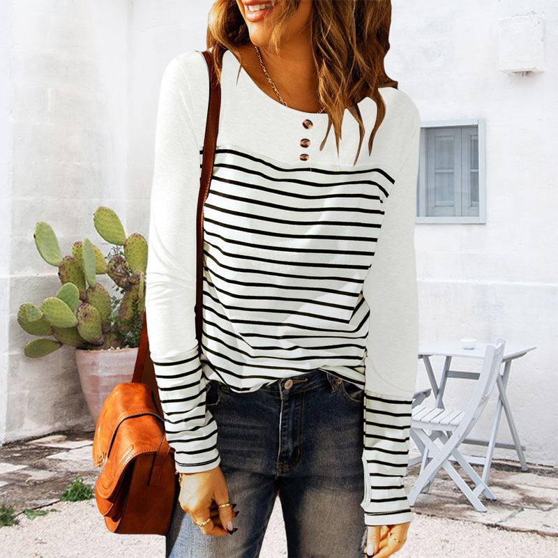 Striped Loose Long Sleeve T-Shirt