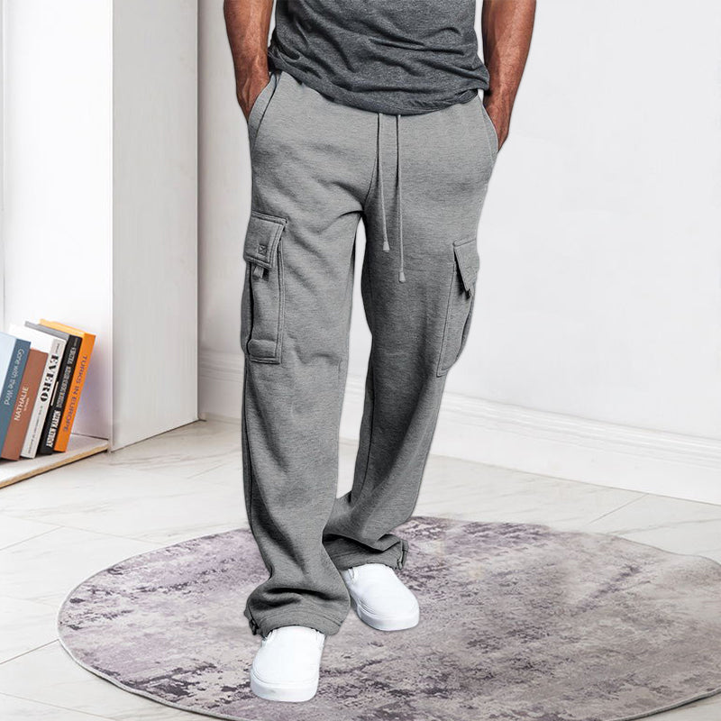 Men's Straight Cargo Pants Trousers