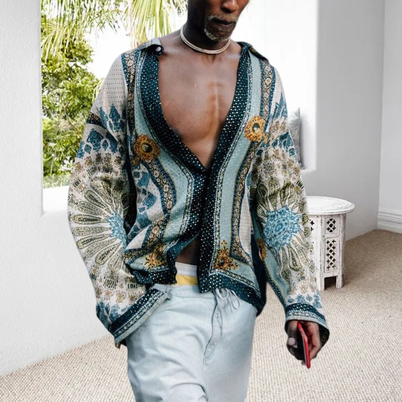 Men's Printed Long Sleeve Shirt