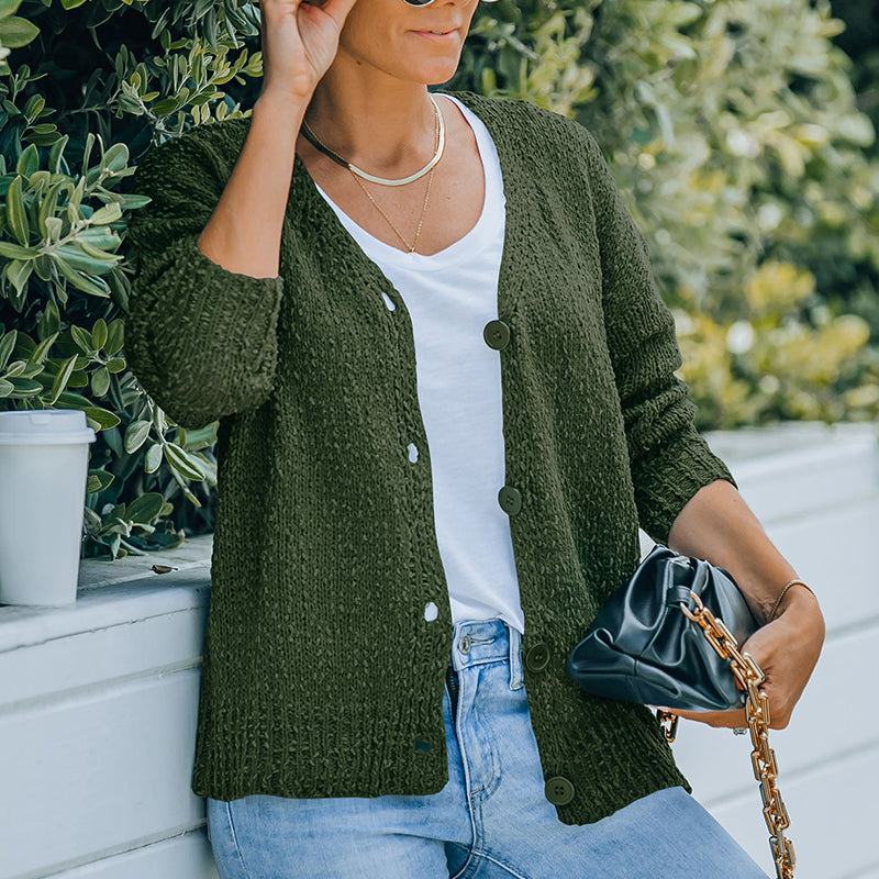 V-neck Knitted Cardigan