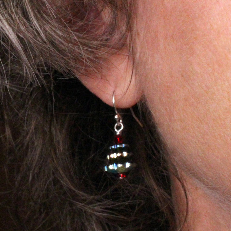 Christmas Tree Crystal Earrings