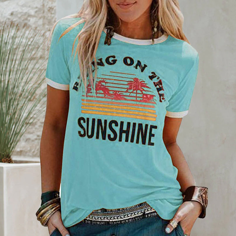 Coconut Tree Print T-shirt