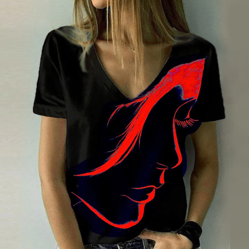 Printed Crewneck Pullover T-Shirt