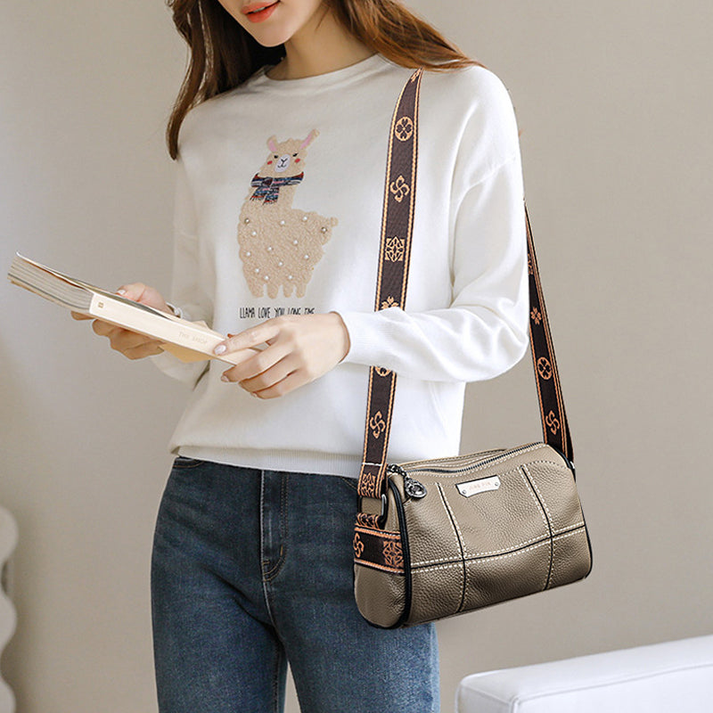 Small Triple Compartment Crossbody Bag