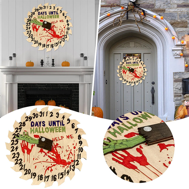 Halloween Countdown Wooden Decoration