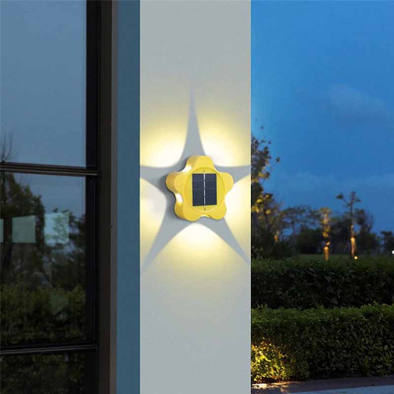 Star-shaped LED Solar Wall Light