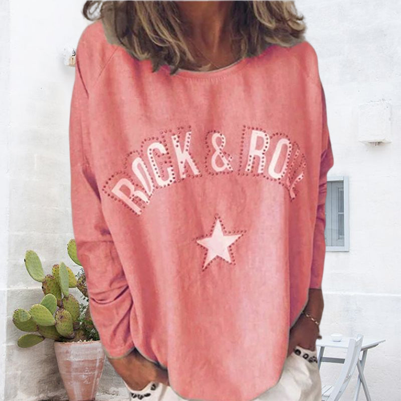 Star Crew Neck Long Sleeve T-Shirt