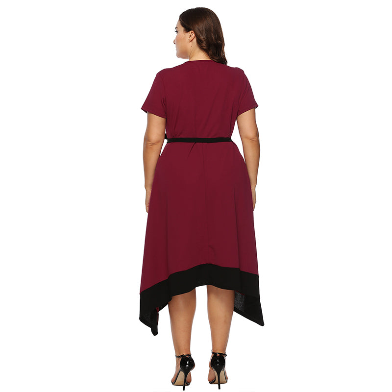 Plus Size Bow Belt Dress