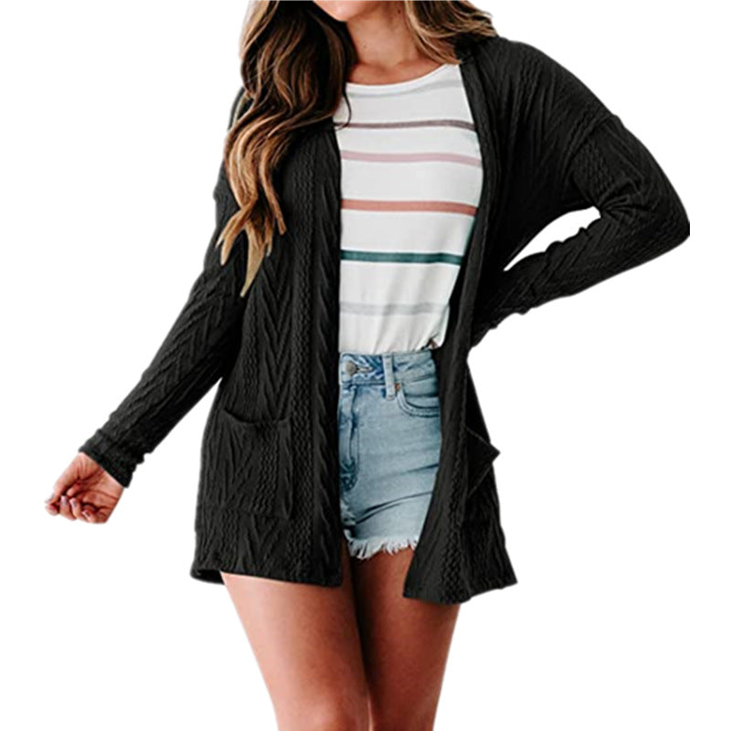 Pocket Panel Cardigan Sweater