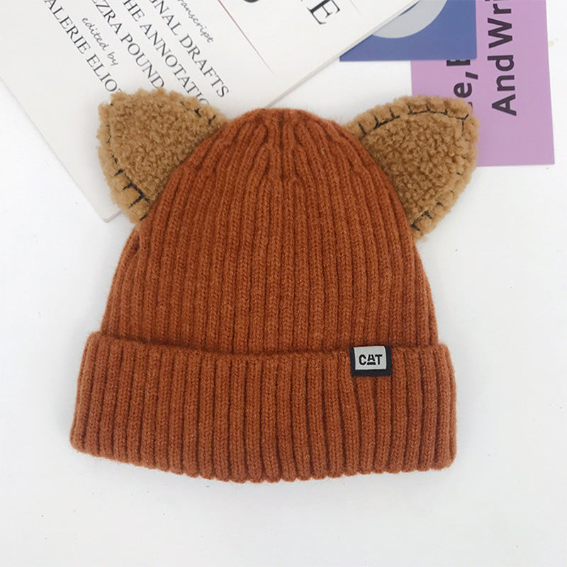 Winter Cat Ears Knitted Beanie