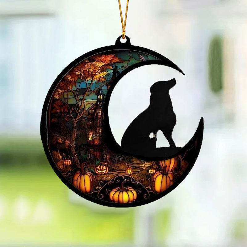 Animals on the moon decoration