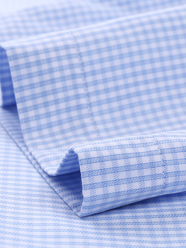 Fine Grid Refreshing Business Shirt