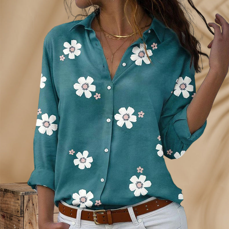 Floral Lapel Shirt