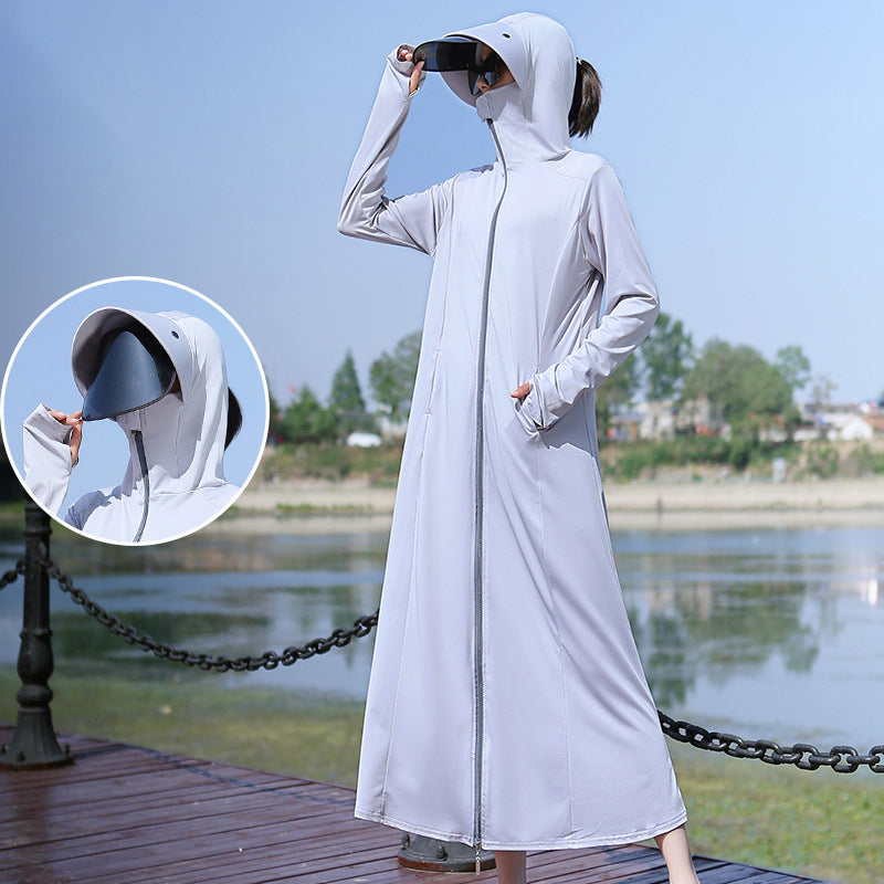Long Ice Silk Sunscreen Clothes