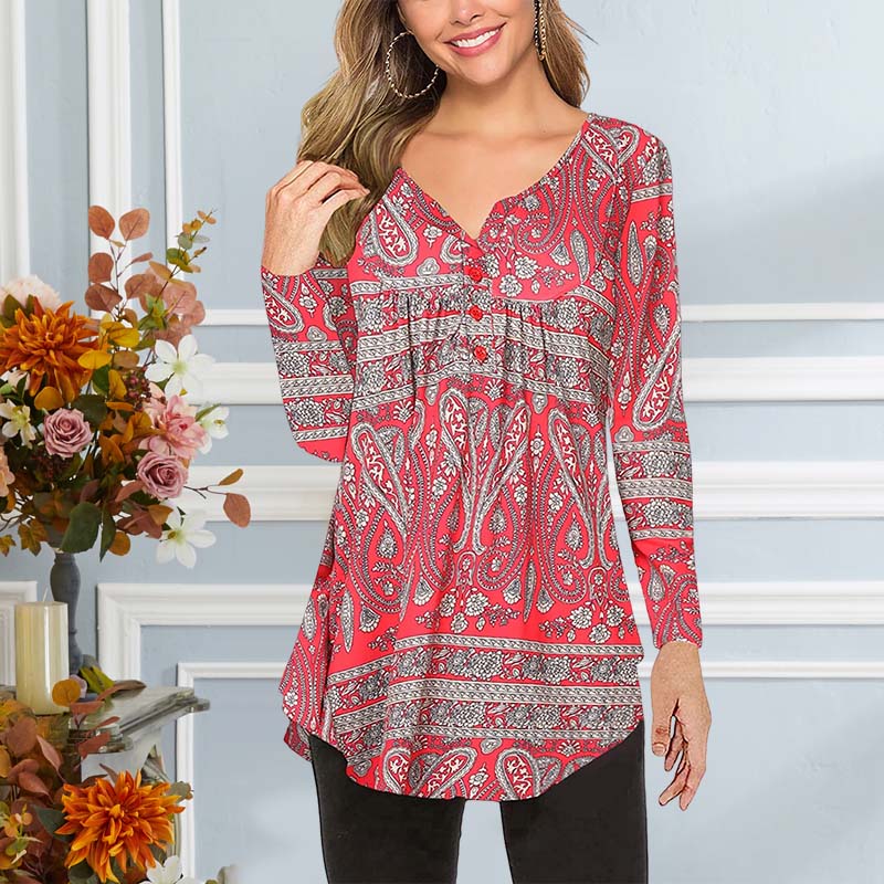 Printed Loose Long Sleeve T-Shirt