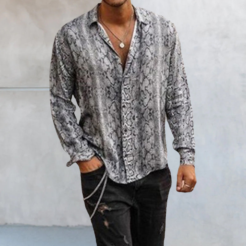 Snake Print Casual Shirt