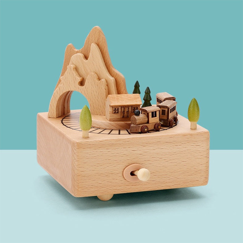 Handmade Wooden Rotating Music Boxes