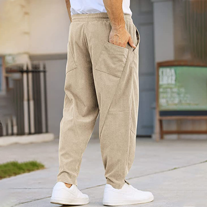 Corduroy Drawstring Harem Pants