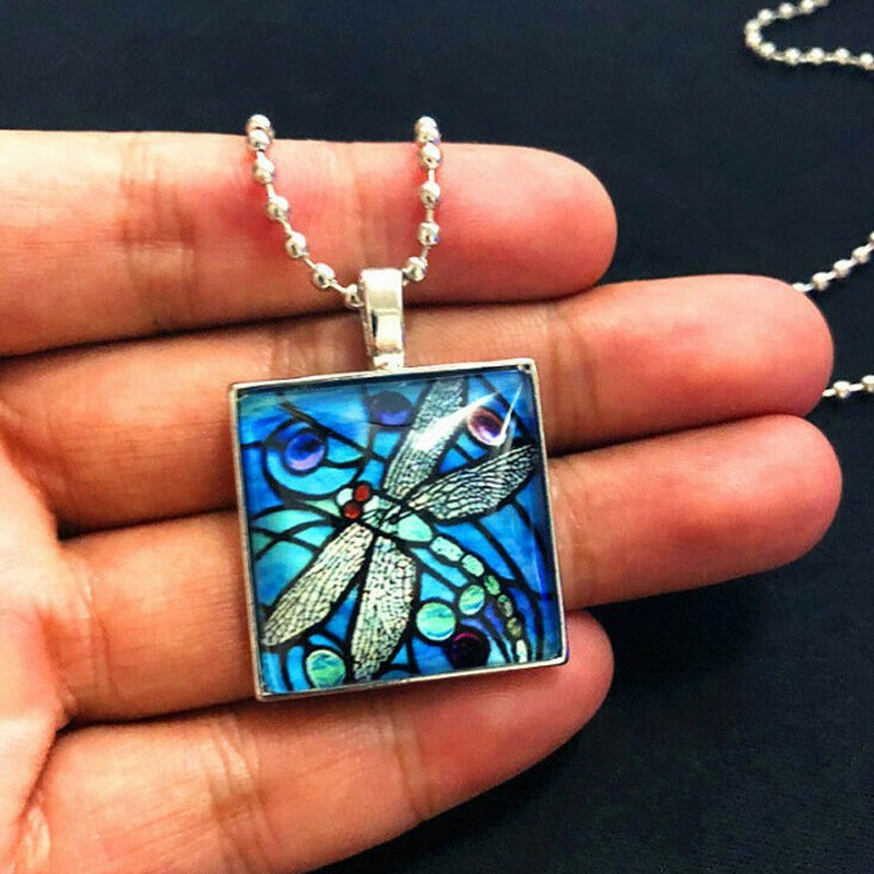 Insect Glass Pendant Necklace