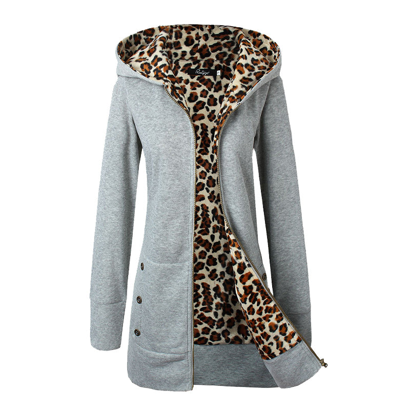 Thickened Leopard Print Coat