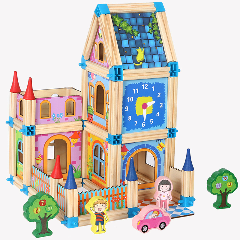 DIY Master of Architecture Wooden Castle Blocks