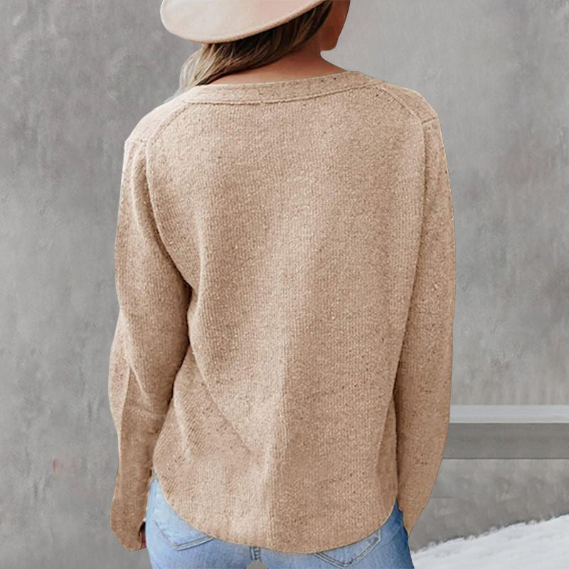 Solid Button Knit Jacket