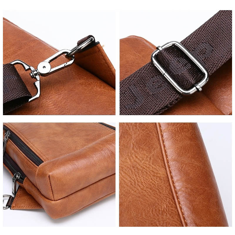 Casual retro men's shoulder chest bag