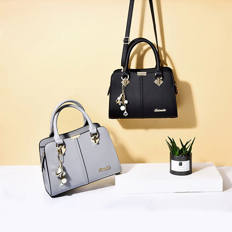 Solid Color One Shoulder PU Leather Bag
