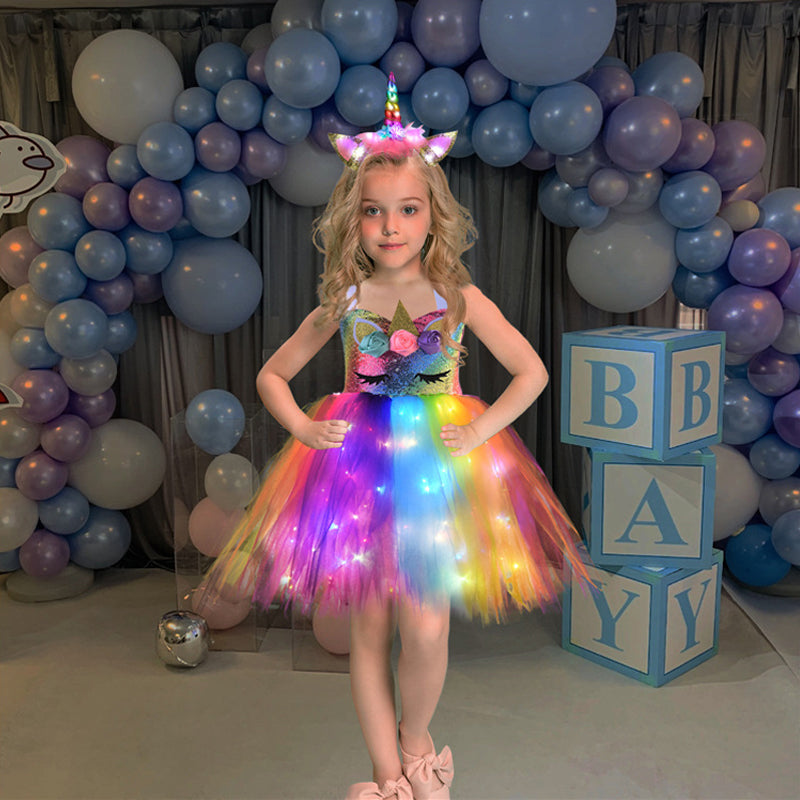 Unicorn Glow Princess Dress