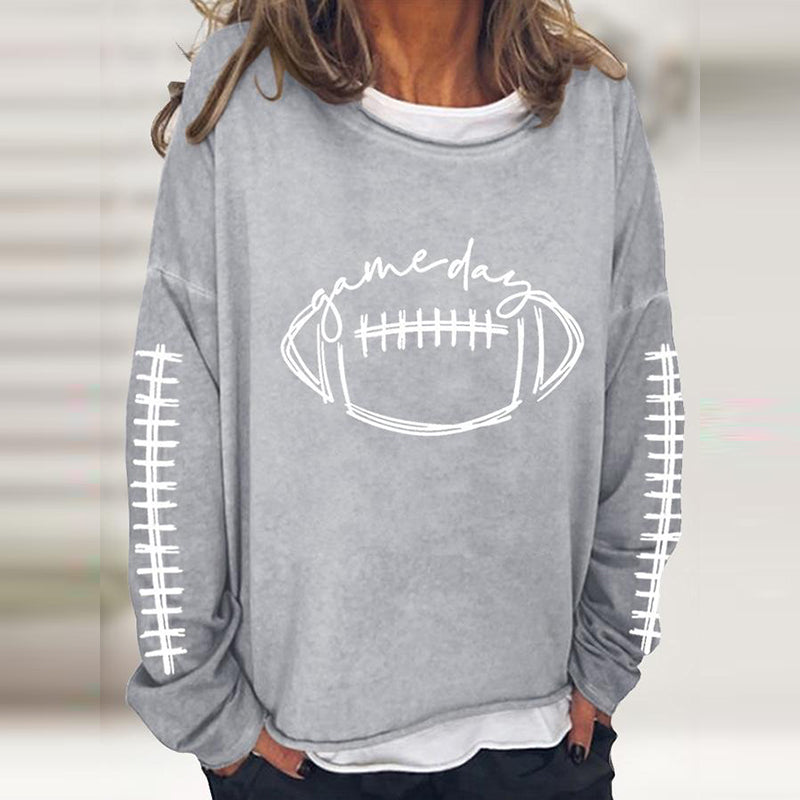 Women's Gameday Football Lover Casual Long-Sleeve T-Shirt