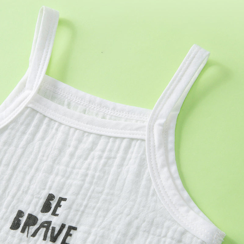 Summer cotton baby sling jumpsuit